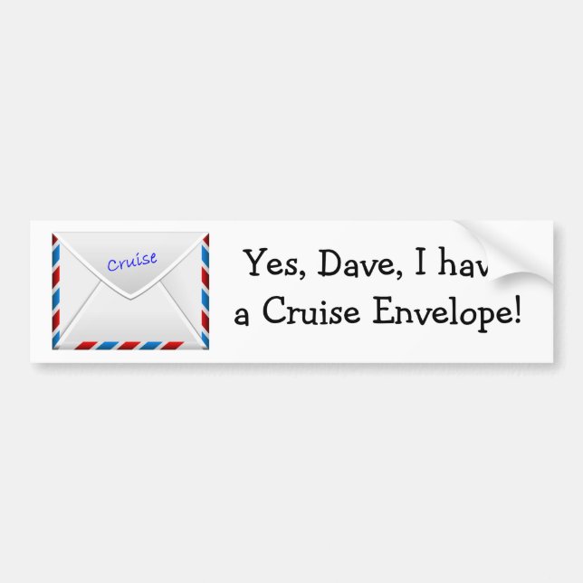 Autocollant De Voiture Enveloppe de croisière (Devant)
