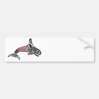 Autocollant De Voiture Épaulard et Eagle de Tlingit
