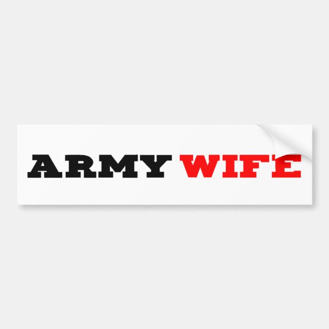 Autocollant De Voiture Épouse Bumpersticker d'armée (Devant)