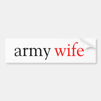 Autocollant De Voiture épouse d'armée
