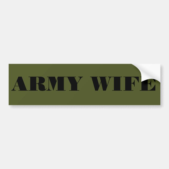 Autocollant De Voiture Épouse de l'armée (Devant)
