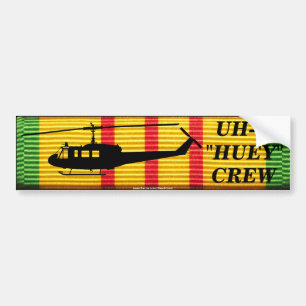 Autocollant De Voiture Équipage d'UH-1 "Huey" - adhésif pour pare-chocs