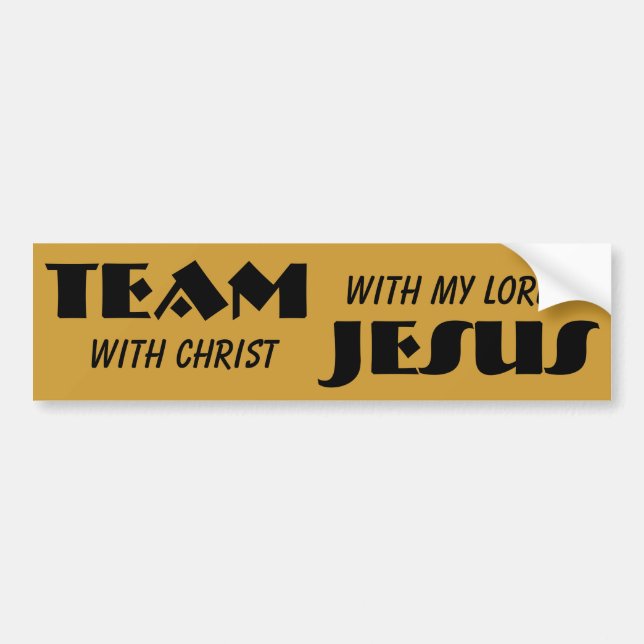 Autocollant De Voiture Équipe avec le Christ Jésus mon seigneur (Devant)