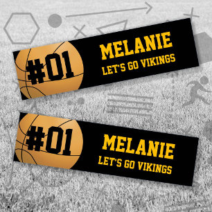 Autocollant De Voiture Équipe de basket-ball en or noir