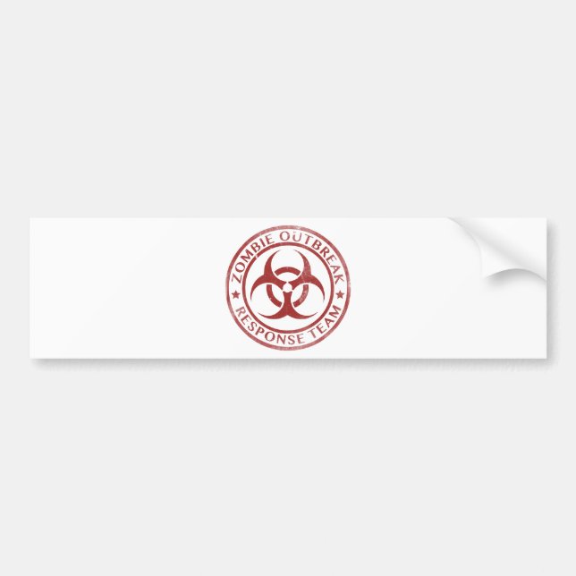 Autocollant De Voiture Équipe de réponse de manifestation de zombi (Devant)