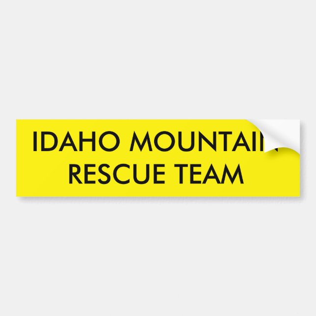 AUTOCOLLANT DE VOITURE ÉQUIPE DE SECOURS DE MONTAGNE DE L'IDAHO (Devant)