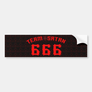 Autocollant De Voiture Équipe Satan 666