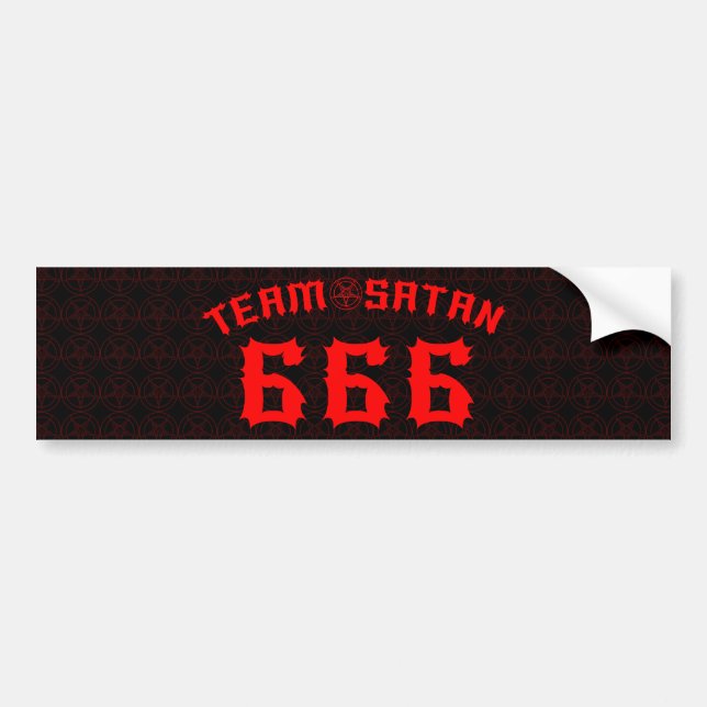 Autocollant De Voiture Équipe Satan 666 (Devant)