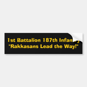 Autocollant De Voiture ęr Avance de Rakkasans de 187th infanterie de