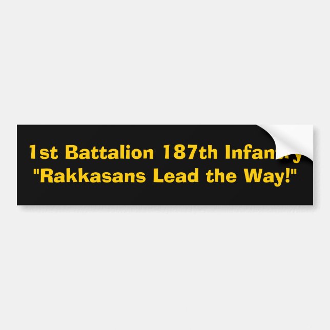 Autocollant De Voiture ęr Avance de Rakkasans de 187th infanterie de (Devant)