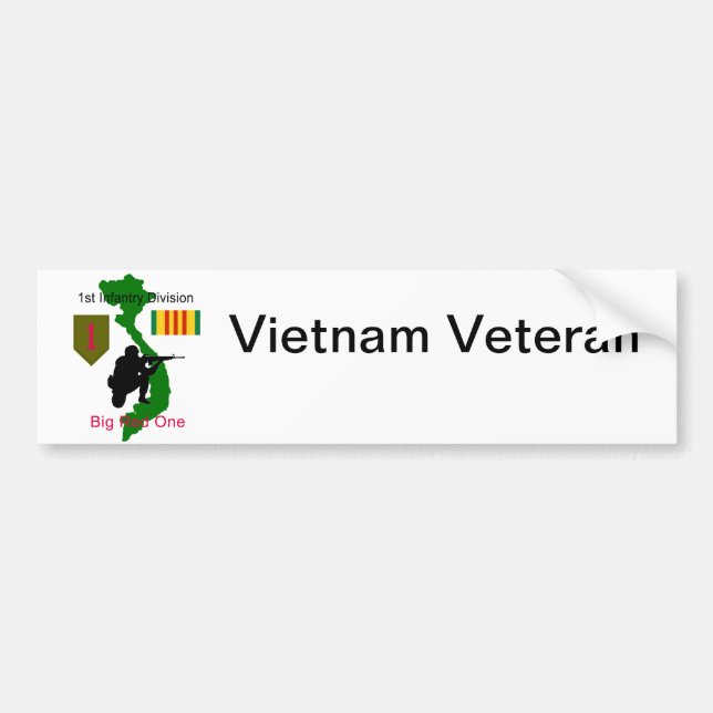 Autocollant De Voiture ęr Bâton de pare-chocs de vétéran du Vietnam de (Devant)