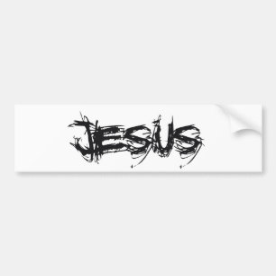 Autocollant De Voiture Éraflure de Jésus Noir