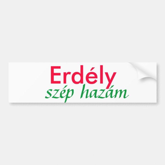 Autocollant De Voiture Erdély, hazám de szép (Devant)
