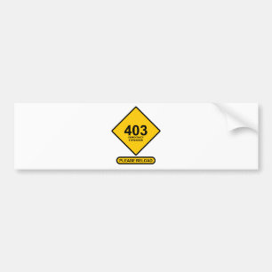 Autocollant De Voiture Erreur 403 : Démocratie interdite