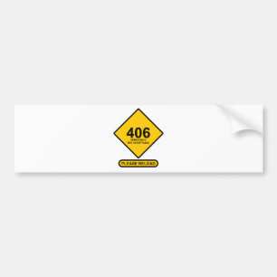 Autocollant De Voiture Erreur 406 : Démocratie non acceptable
