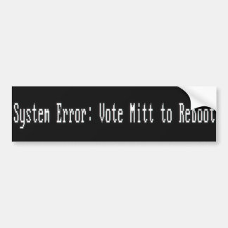 Autocollant De Voiture Erreur système : Gant de vote à recharger
