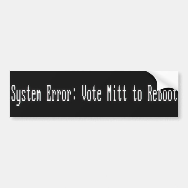 Autocollant De Voiture Erreur système : Gant de vote à recharger (Devant)