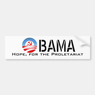 Autocollant De Voiture Espoir d'OBAMA…, pour le prolétariat