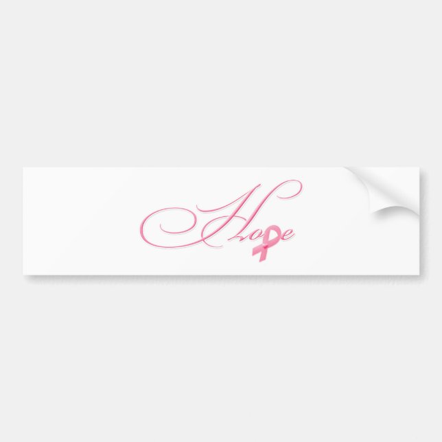 Autocollant De Voiture Espoir - ruban rose (Devant)