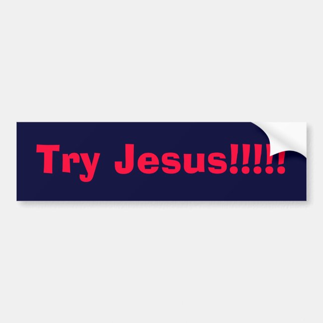 Autocollant De Voiture Essai Jésus ! ! ! ! ! (Devant)