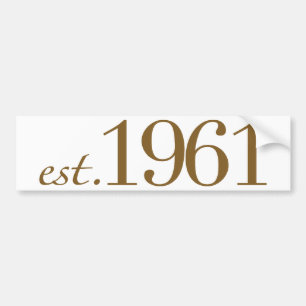 Autocollant De Voiture Est 1961 (année de naissance)