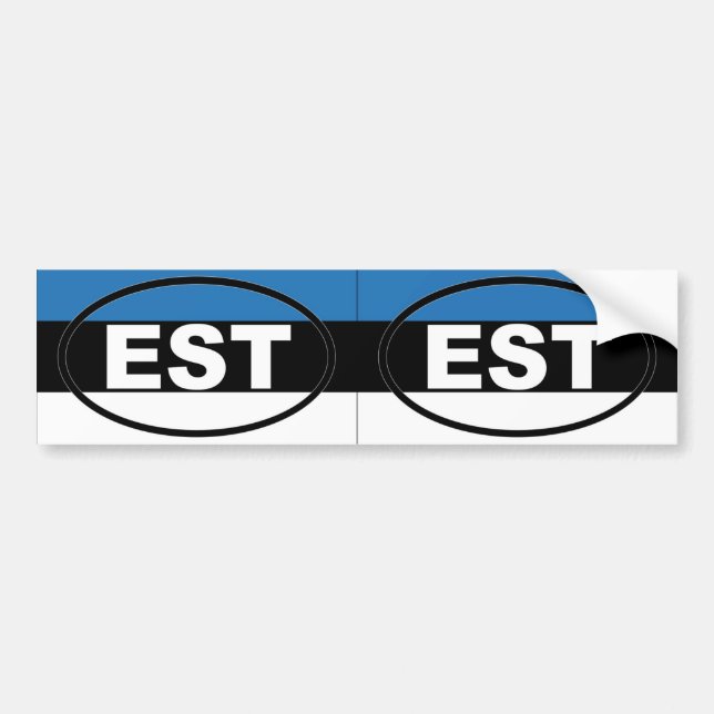 Autocollant De Voiture Estonie - EST - ovale européen (Devant)