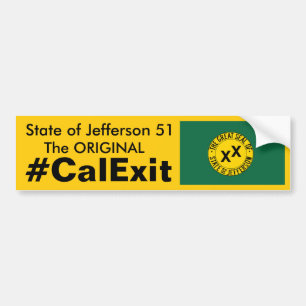 Autocollant De Voiture État de CALEXIT de Jefferson 51