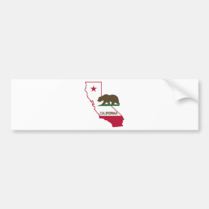 Autocollant De Voiture État de la Californie et d'ours gris