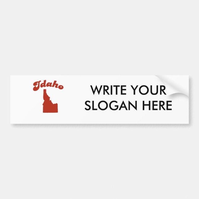 Autocollant De Voiture État de rouge de l'IDAHO (Devant)