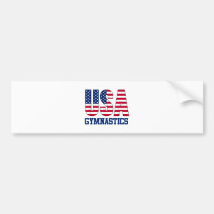Autocollant De Voiture Etats-Unis avec drapeau américain Gymnastique Spor