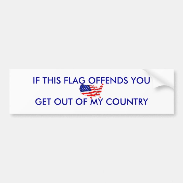 Autocollant De Voiture Etats-Unis-drapeau, SI CE DRAPEAU OFFENSE YOUGET (Devant)