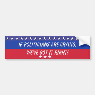 Autocollant De Voiture États-Unis Rouge Bleu Politique Si Les Politiciens