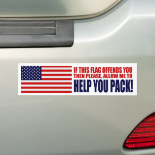 Autocollant De Voiture États-Unis Si Ce Drapeau Vous Offense