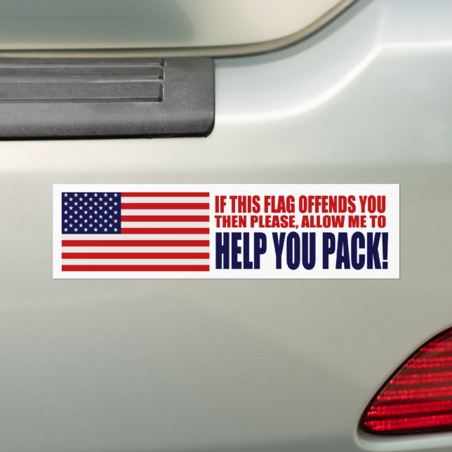 Autocollant De Voiture États-Unis Si Ce Drapeau Vous Offense (En voiture)