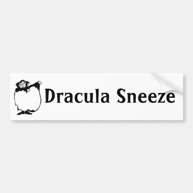Autocollant De Voiture Éternuement de Dracula (Devant)