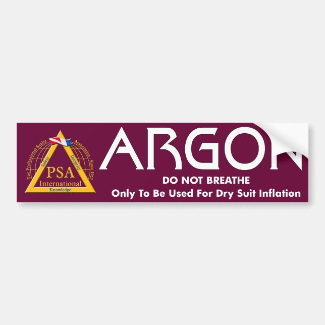 Autocollant De Voiture Étiquette d'argon (Devant)