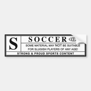 Autocollant De Voiture étiquette d'avertissement au football