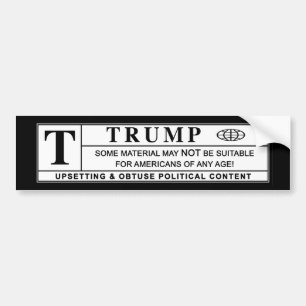 Autocollant De Voiture Étiquette d'avertissement Donald Trump