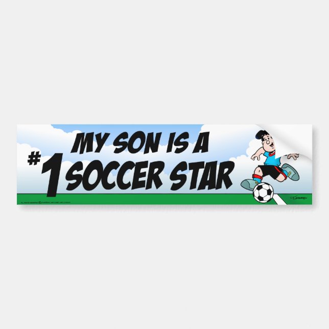 Autocollant De Voiture Étoile de football (Devant)