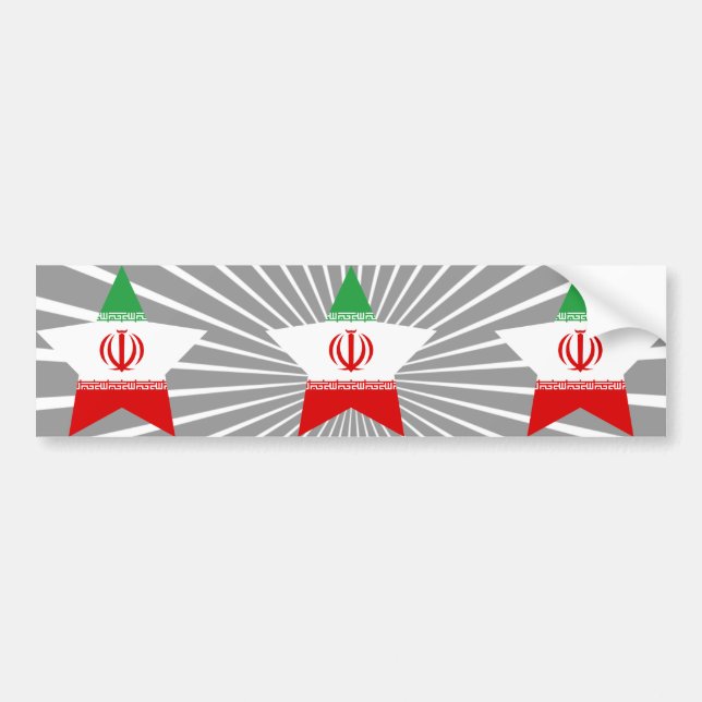 Autocollant De Voiture Étoile de l'Iran (Devant)