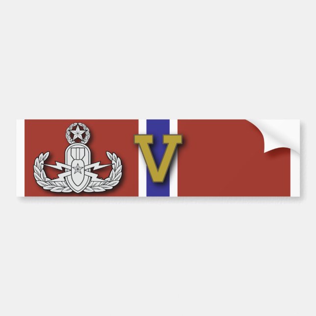 Autocollant De Voiture Étoile principale "V " de bronze d'EOD (Devant)