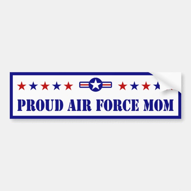 Autocollant De Voiture Étoiles fières de maman de l'Armée de l'Air (Devant)