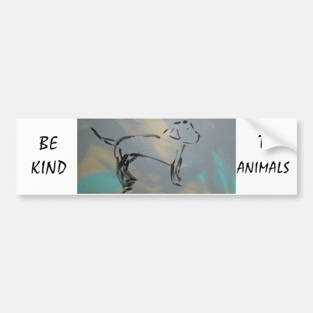 Autocollant De Voiture Être Lié Aux Animaux Sticker Bumper Magnet (Devant)