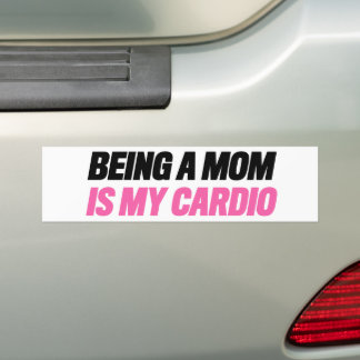 Autocollant De Voiture Être maman est mon booster cardio