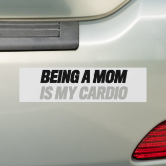 Autocollant De Voiture Être maman est mon bumper cardio