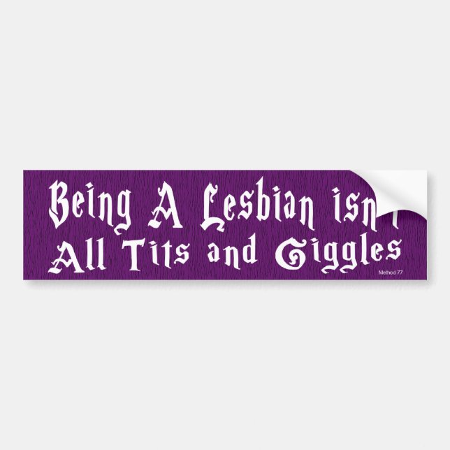 Autocollant De Voiture Être un Sticker de pare-chocs lesbienne (Devant)