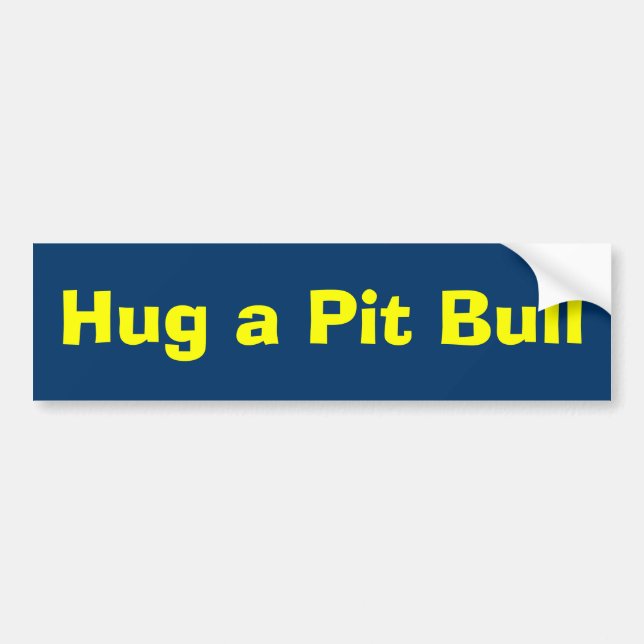 Autocollant De Voiture Étreignez un pitbull (Devant)