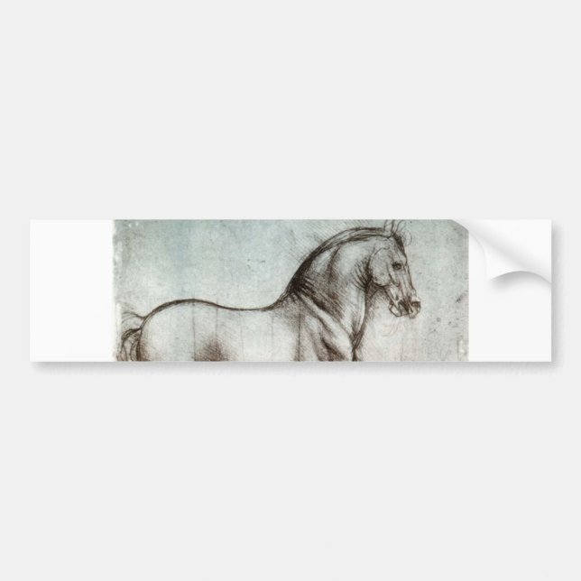 Autocollant De Voiture Étude des chevaux - Leonardo da Vinci (Devant)