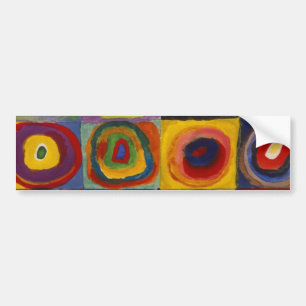 Autocollant De Voiture Étude des couleurs des cercles Carré