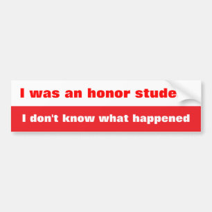 Autocollant De Voiture Étudiant d'honneur